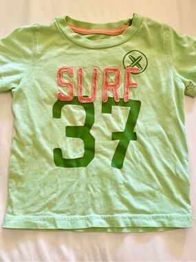 Carter's Mint Green Tee with Coral Trim 24 months